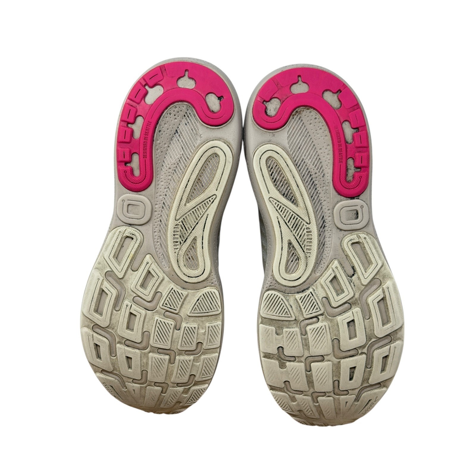 Brooks Adrenaline GTS 24 Running Shoes Womens 9.5 Grey Pink Stability Sneakers