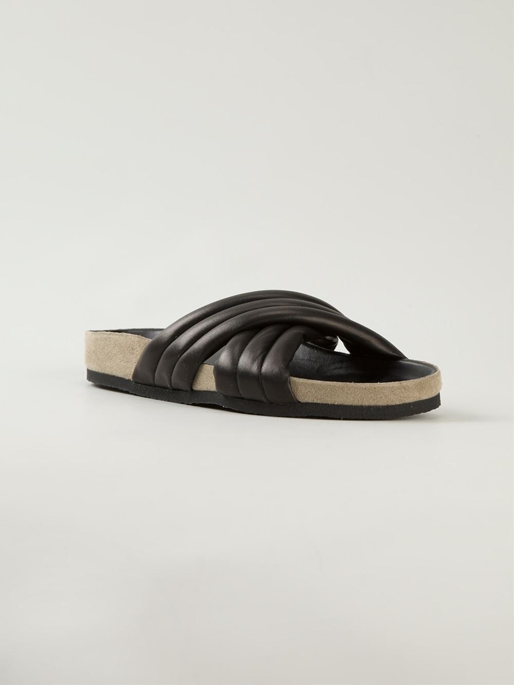 ISABEL MARANT ETOILE Holden Slides Comfortable Leather Japanese Inspired US 38 8