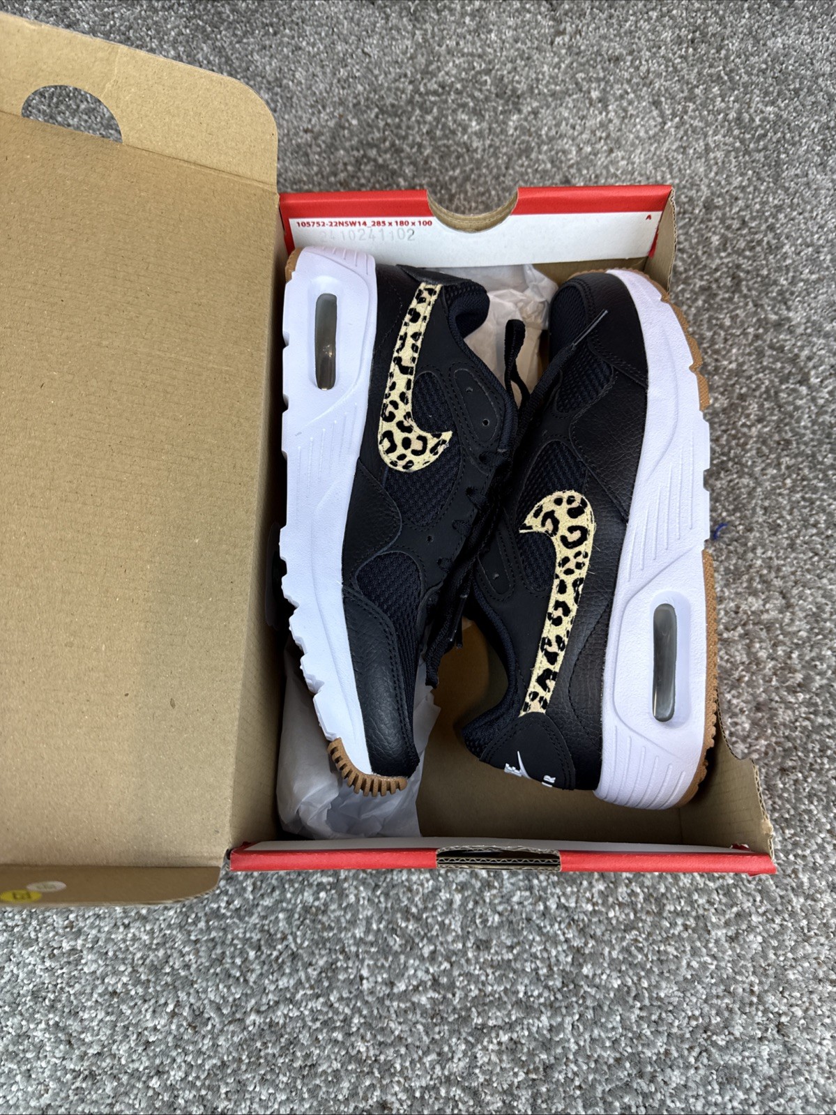 Nike Air Max SC Leopard Swoosh Women’s Black Animal Print Sneakers Sz 6 New