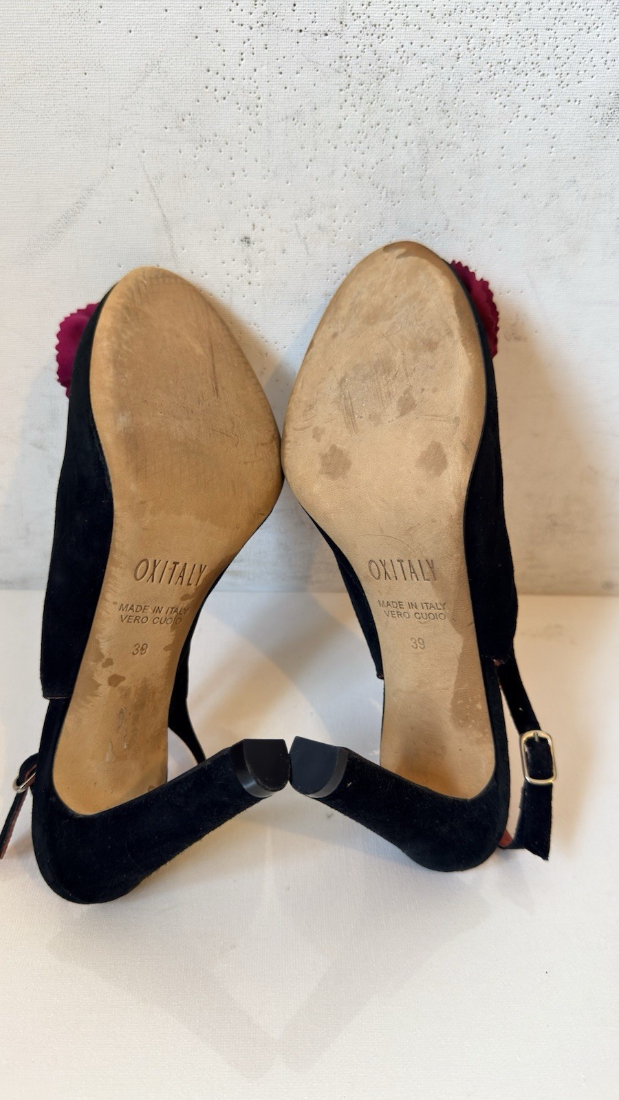 Sophie Scarrott Evining Black Leather Shoes Size UK 6 EU 39 Made In Italy