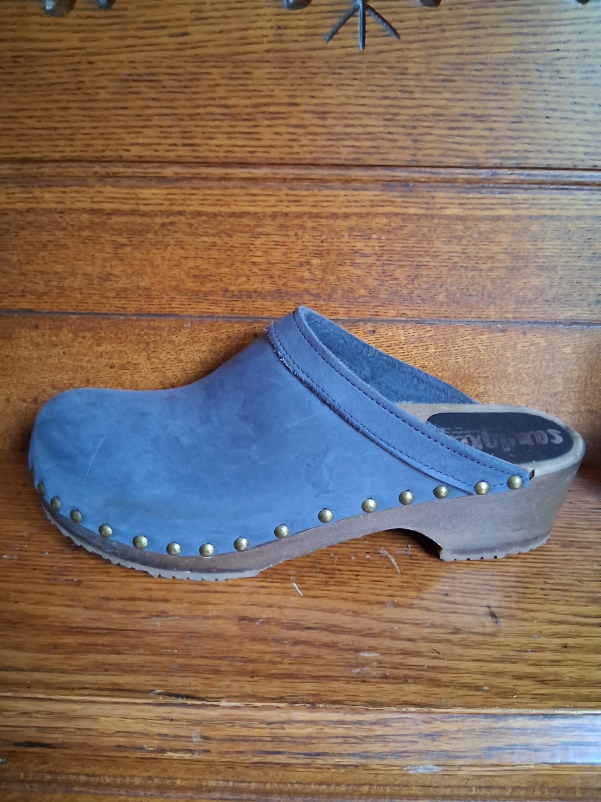 Blue Sandgren Athens Wooden Clogs Mules size EU 40