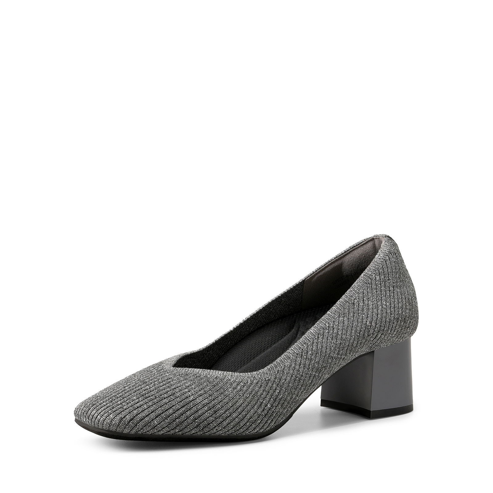 Women Low Block Heels Pumps Knit Office Work Business Formal Casual Dress Pumps