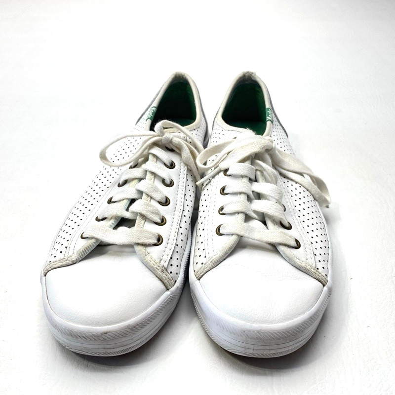 Keds Kickstart Women Size 7.5 Shoes WH56115 White Leather Casual Sneakers 1678