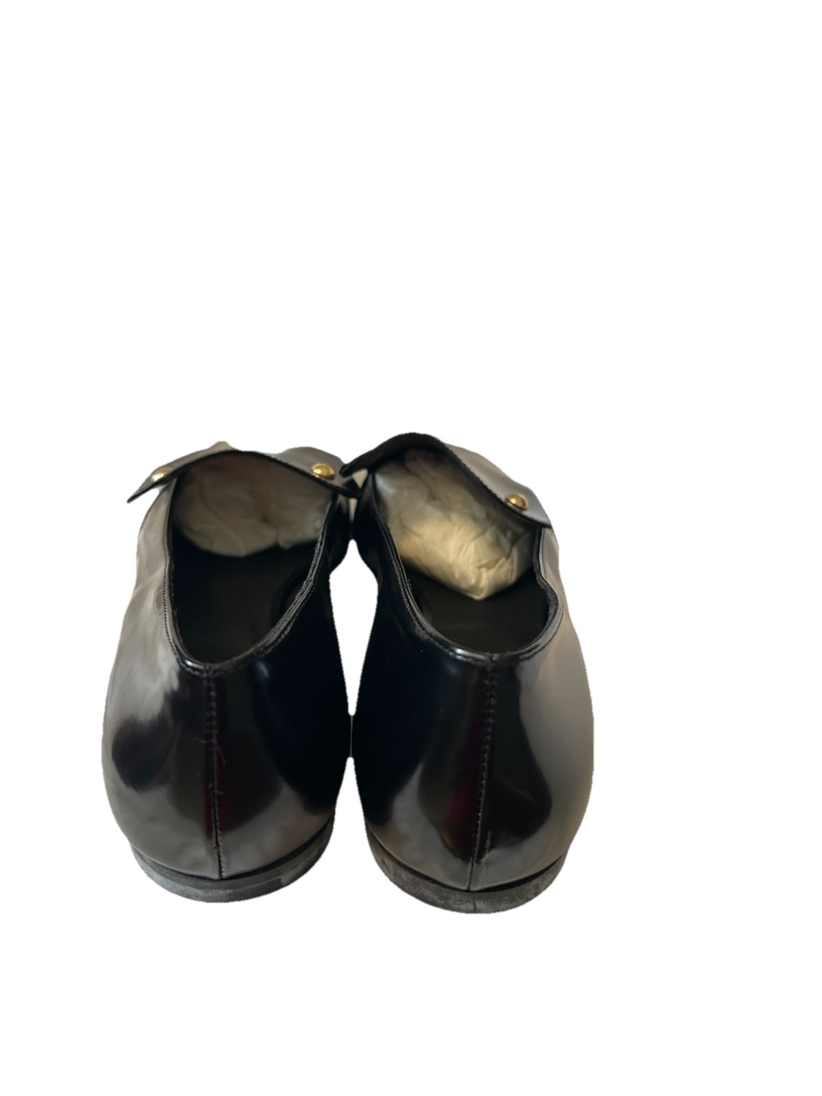 NWB Just Cavalli Black Leather Point Toe Flat Shoes EU 39 US 9