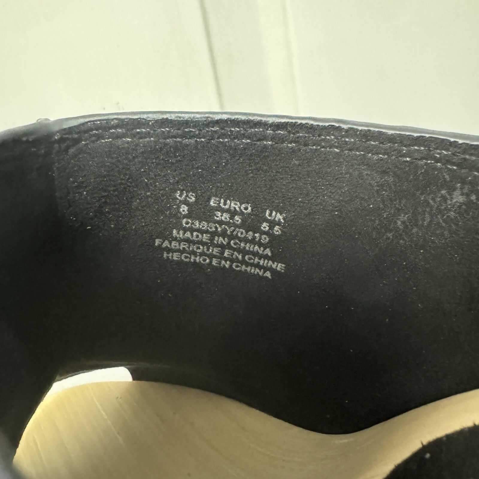 Kelsi Dagger 8 Boulder Mules Clogs Open Toe Black Leather Wooden 3.25 Heel