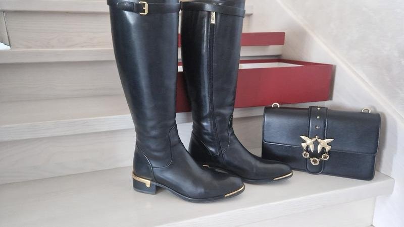 Women Baldinini Boots Black Leather 38 #5GEA