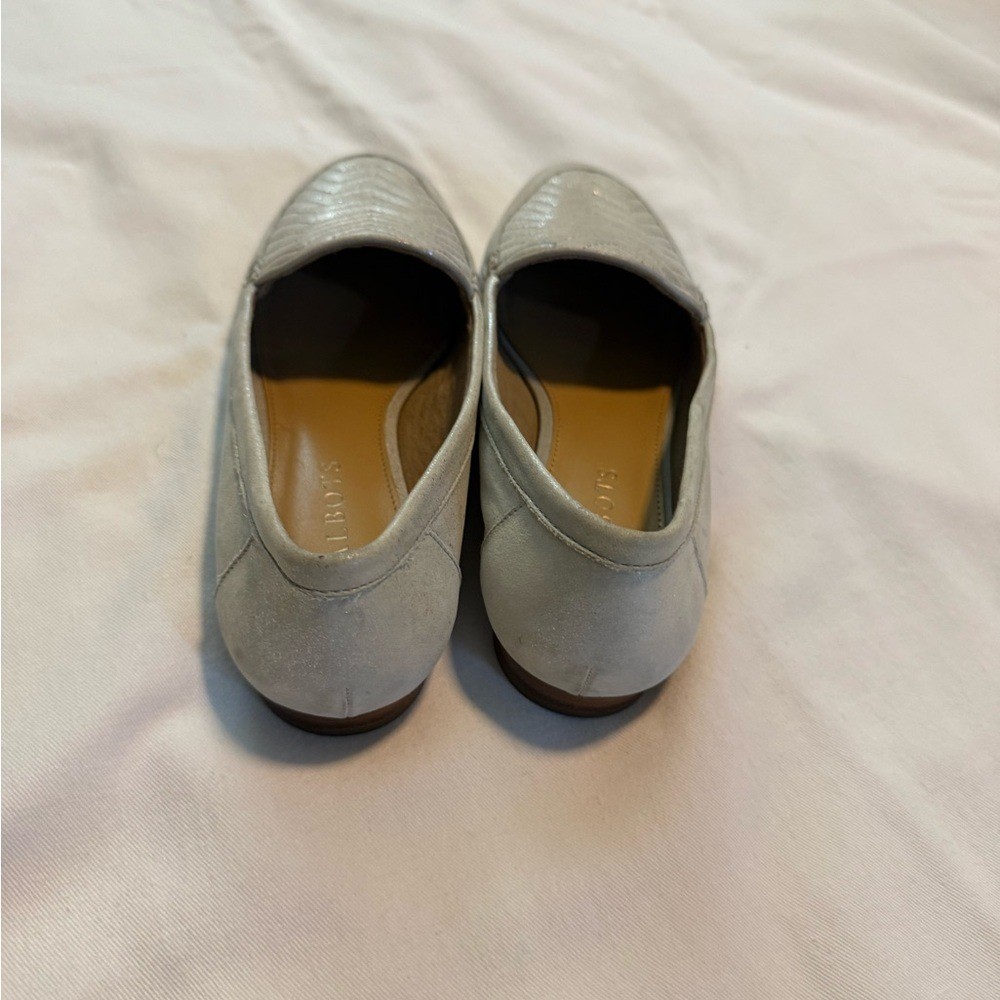 Talbots Silver Chevron Loafers