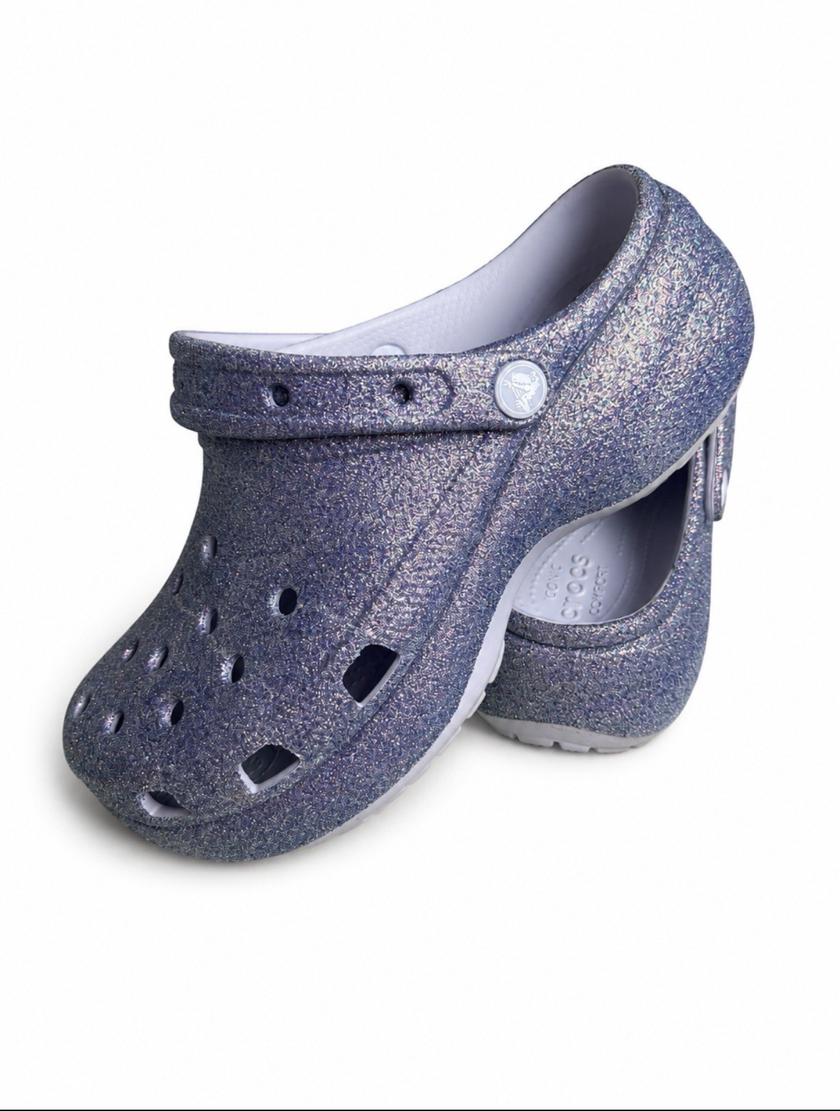 CROCS Platform Classic Clog (Purple Glitter Size 9)