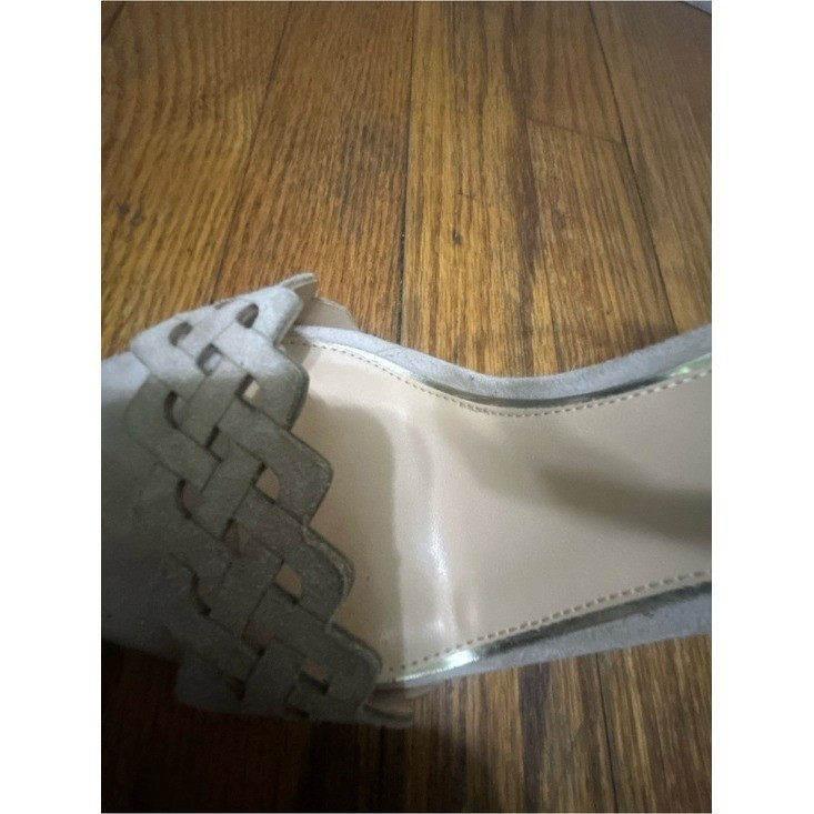 Jessica Simpson Cream Woven Ankle Strap Heeled Sandals Open Toe Size 8