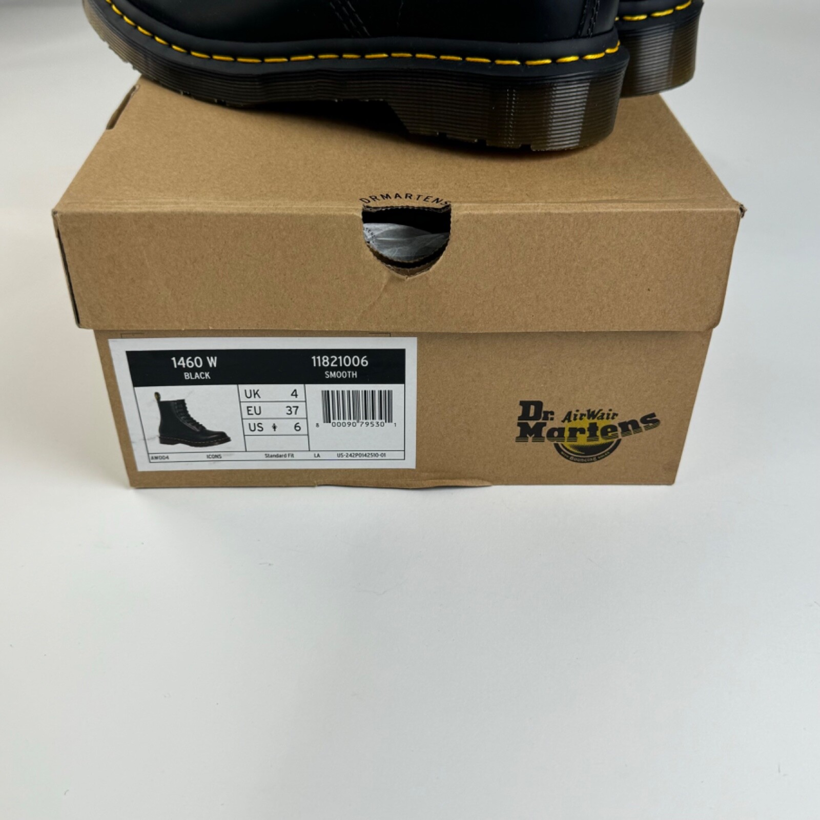 Dr. Martens 1460 W Women’s Black Smooth Leather Boots 11821006 Brand New