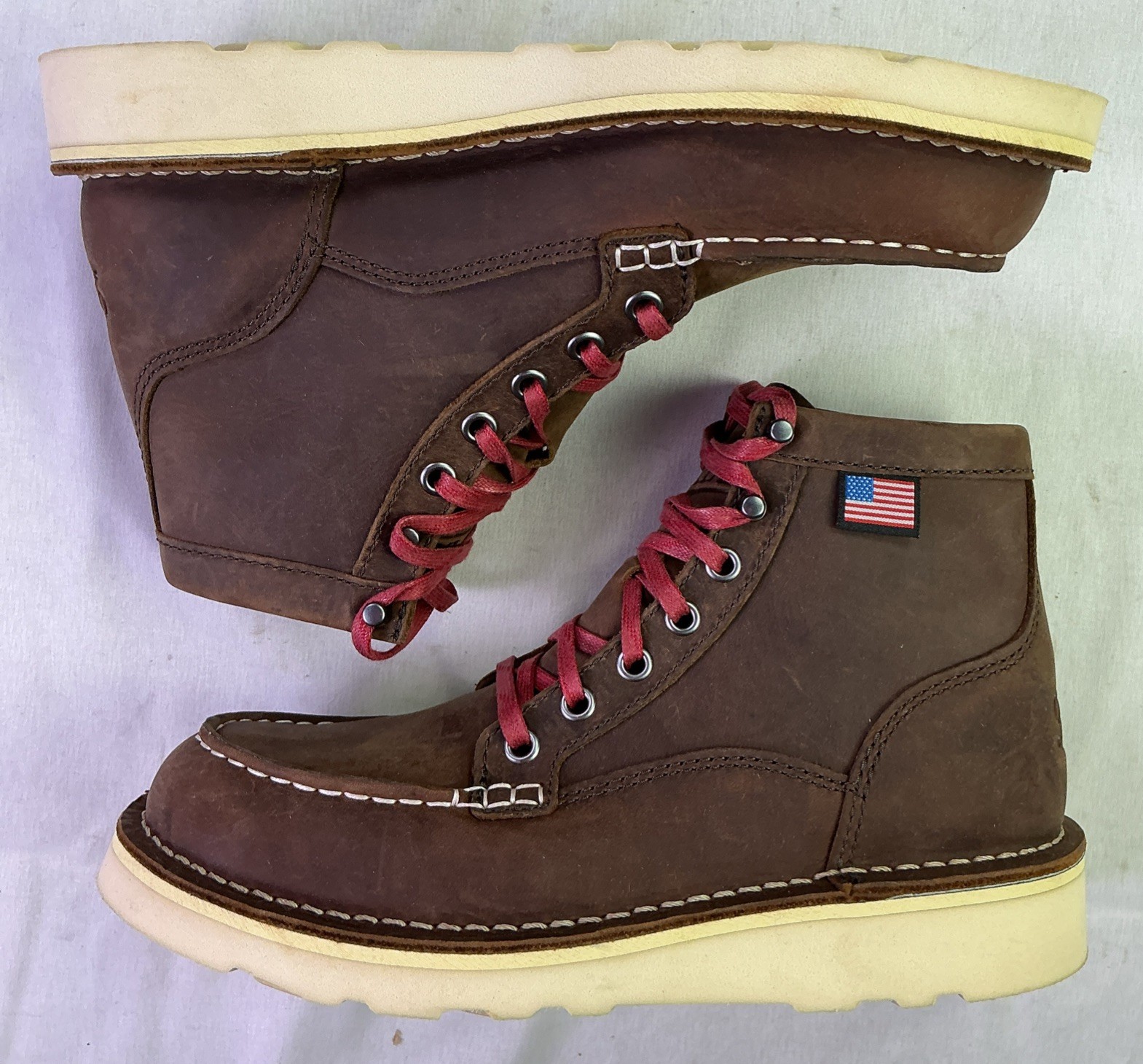 Danner Women’s 6″ Bull Run Soft Toe Leather Work Boots-Brown-Size: 6.5