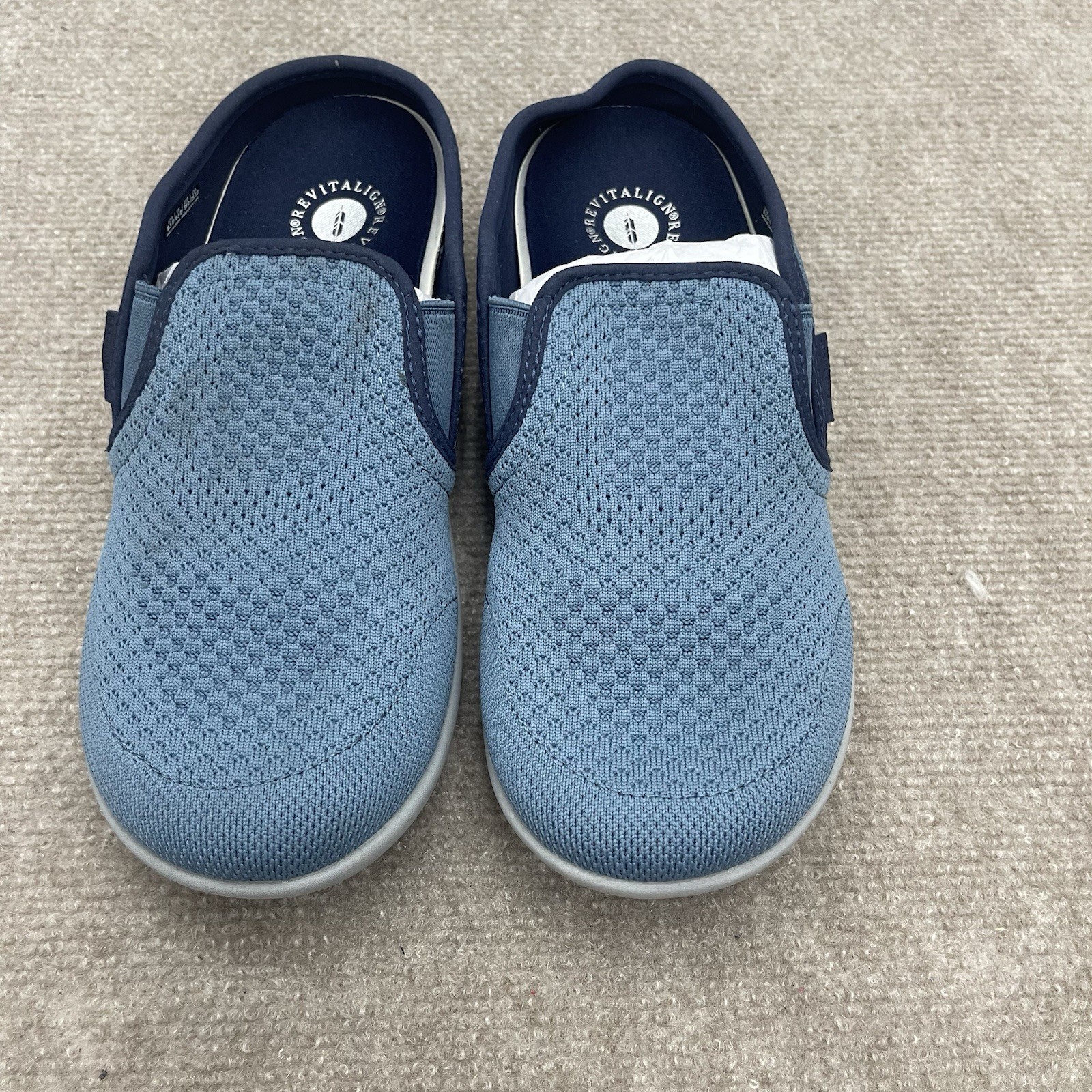 Revitalign Blue Orthotic Washable Knit Mules Christina Women Shoe Size 8.5 D NEW