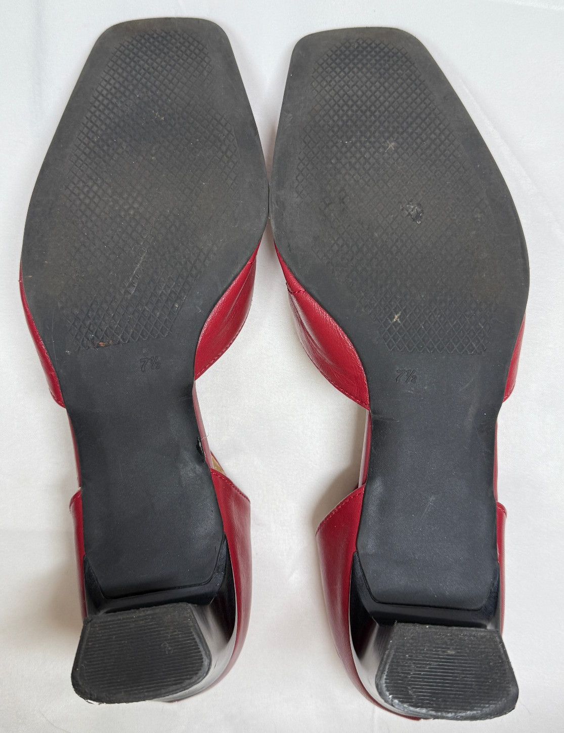 ara Flex Red Leather Mary Jane Pumps Block Heel Made in Germany US sz 10 UK 7.5