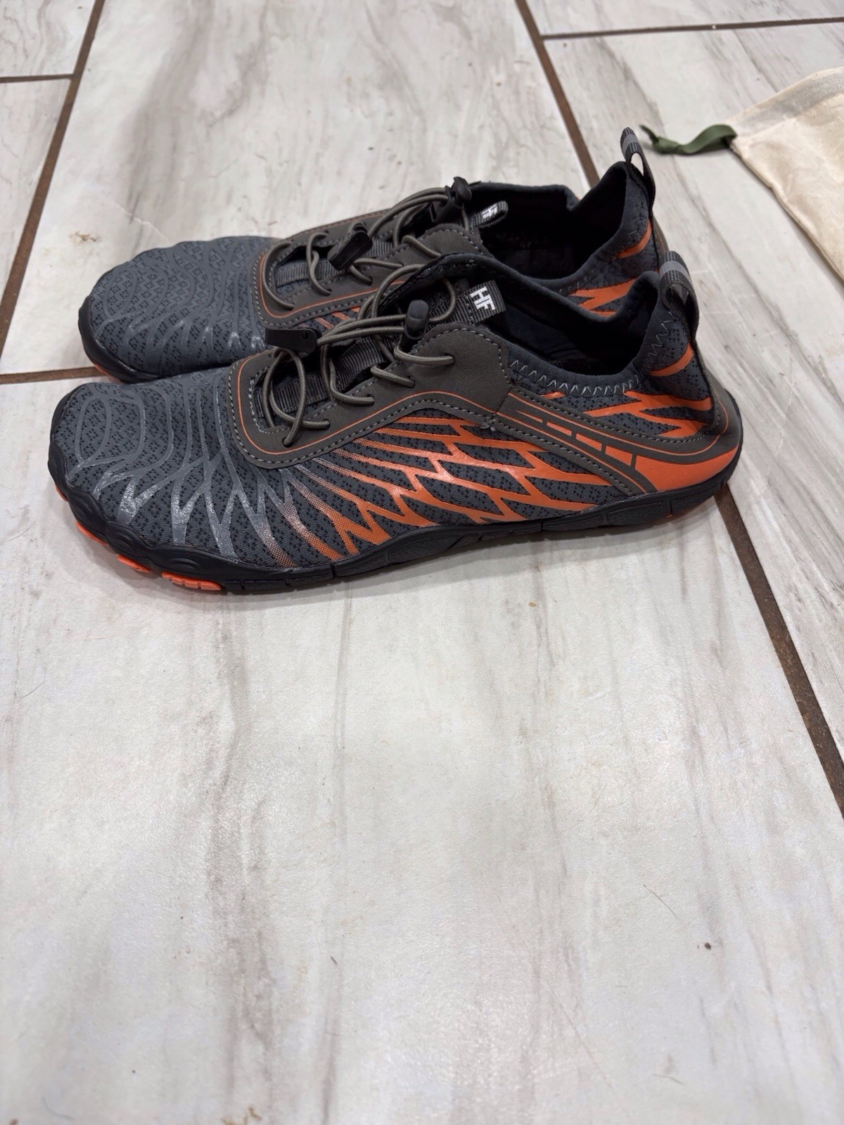 Hike Footwear Lorax Pro Barefoot Shoes Orange Gray Wide Toe Box Unisex Size 40