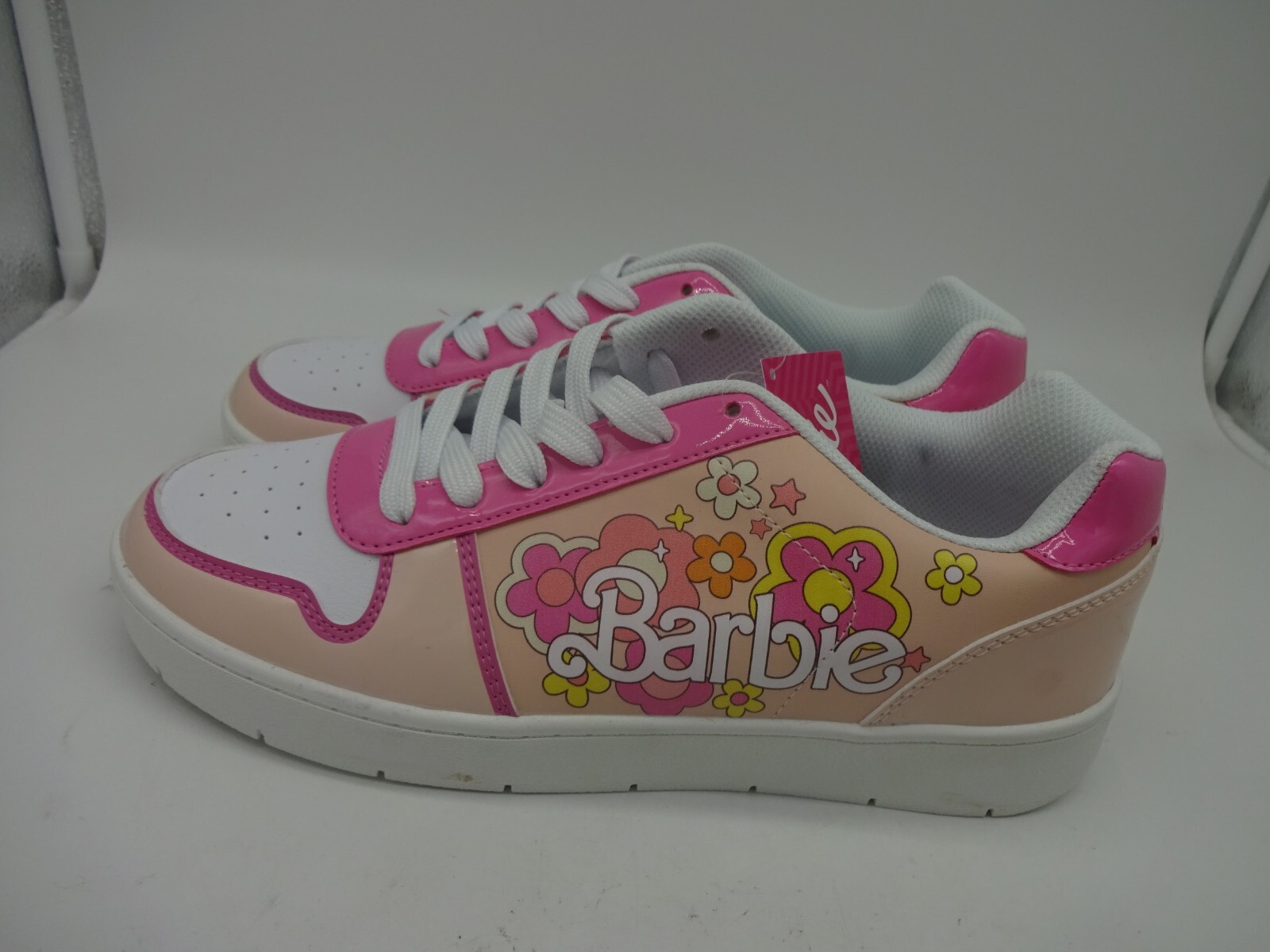 Women’s Mattel Barbie Court Sneakers Skater Shoes Flower Hot Pink 6 7 8 9 10 11