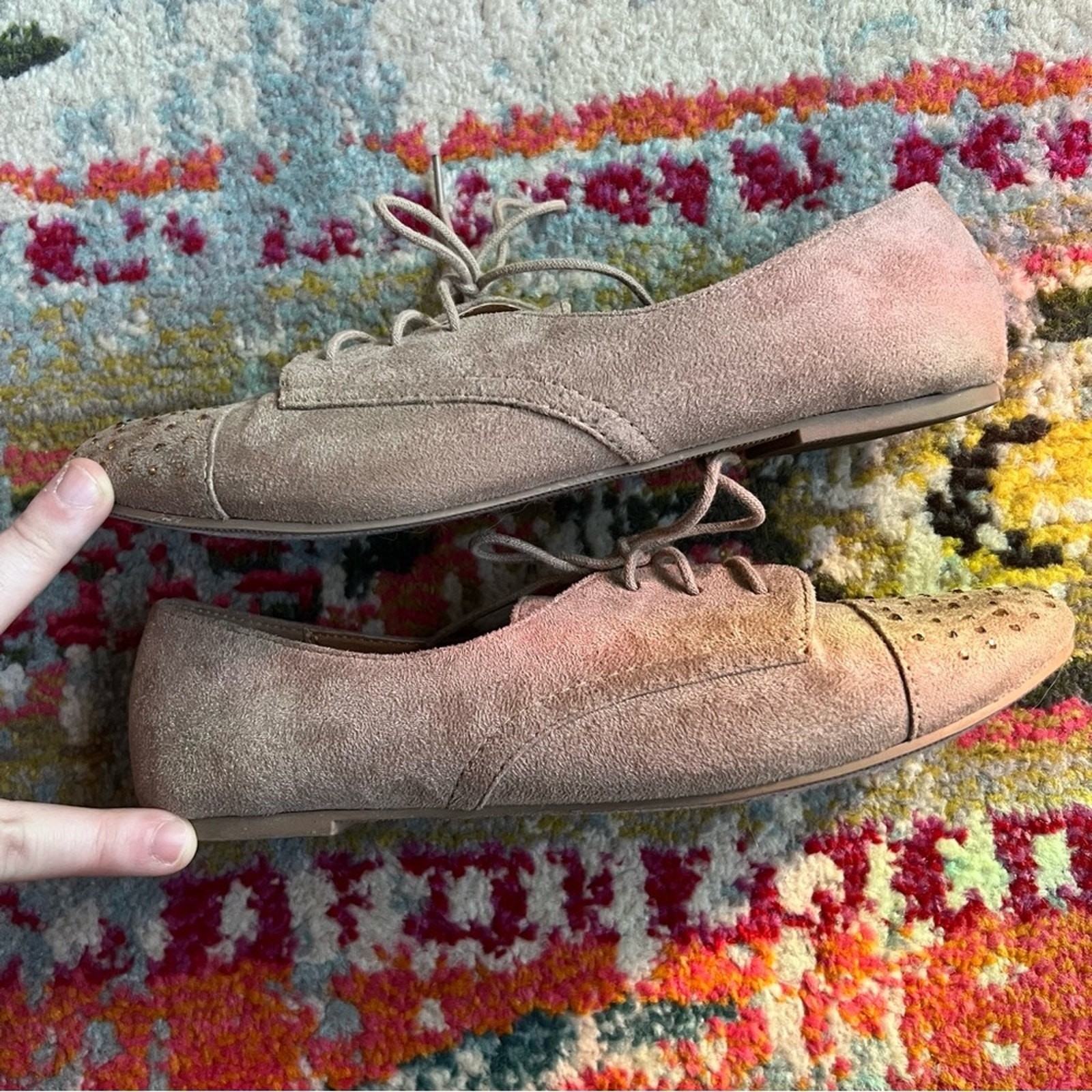 Y Not? Rhinestone Vegan Suede Tan Heels – Size 8