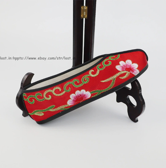 Men Women Chinese Embroidered Flats Opera Peking Opera Performance Floral Shoes