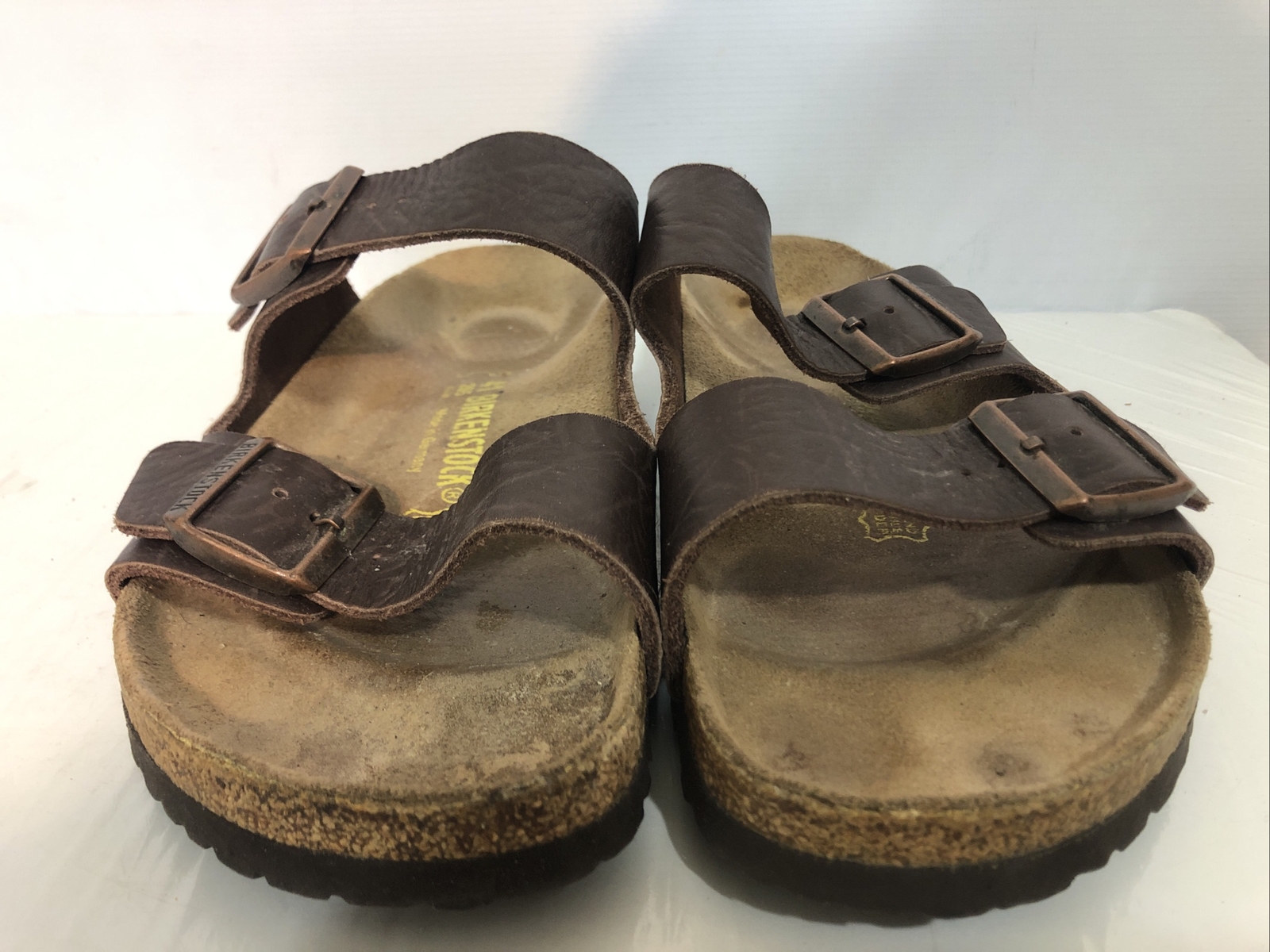 Birkenstock 265 Arizona Chocolate Brown Strappy Buckle Sandal Size 8-8 1/2 EUR 4