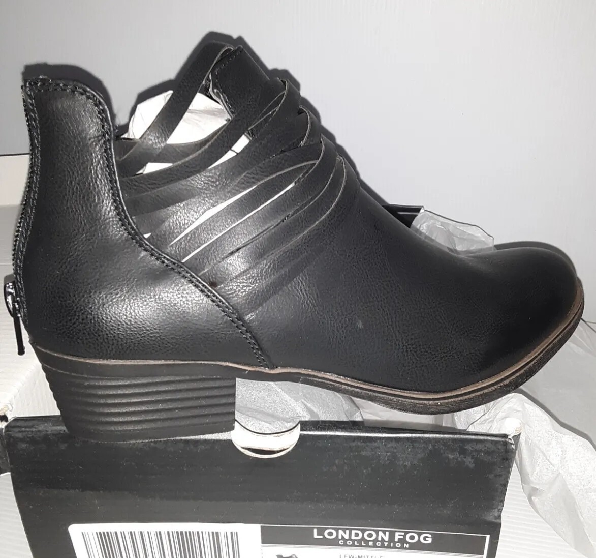 London Fog Womens «Mittle» distressed BLACK Booties Size 9 M CUTE NEW (☆#00u)