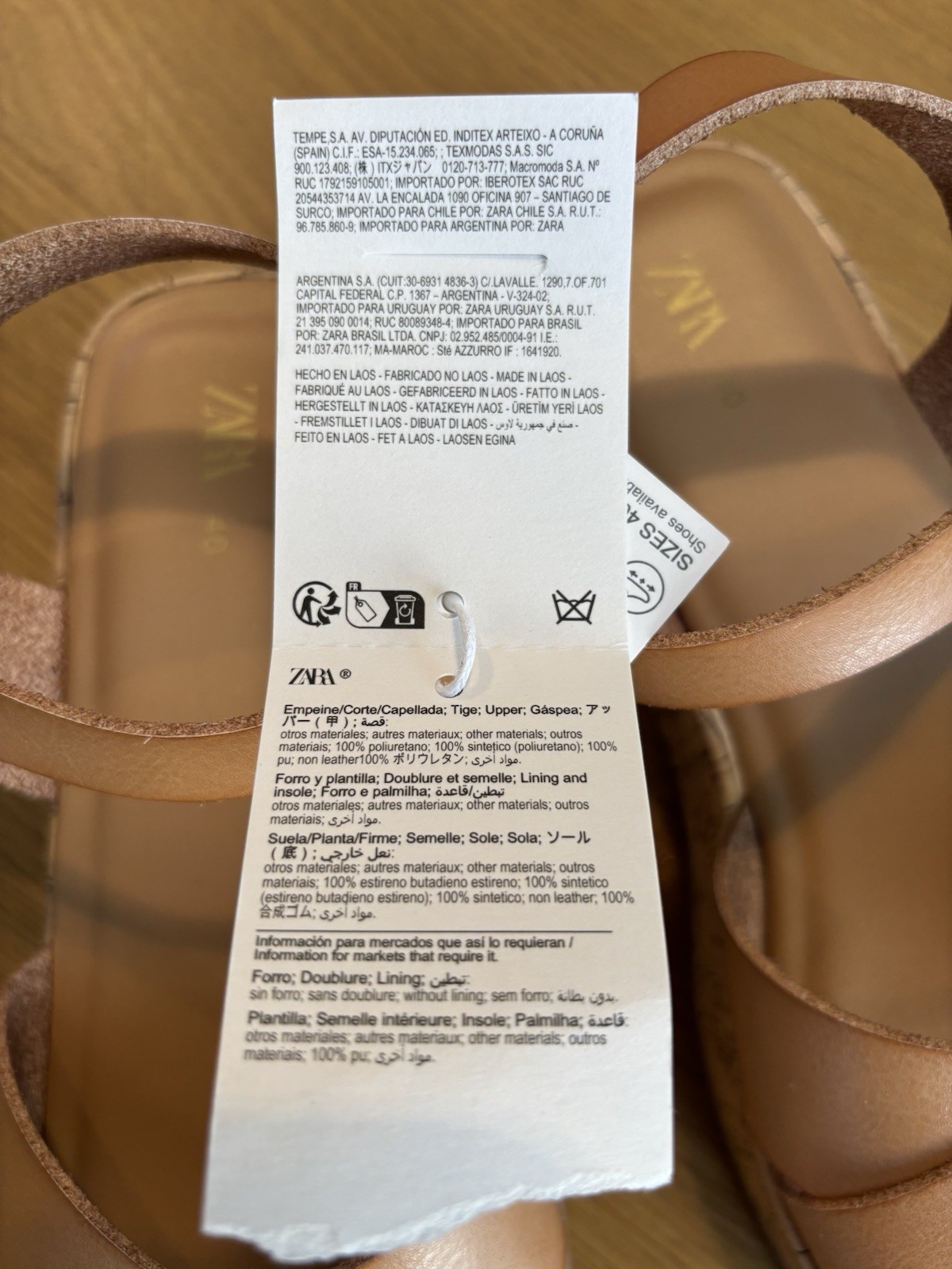 Zara Platform Sandals Strappy Leather Tan Size 40 EUR 7 US – NEW See Description