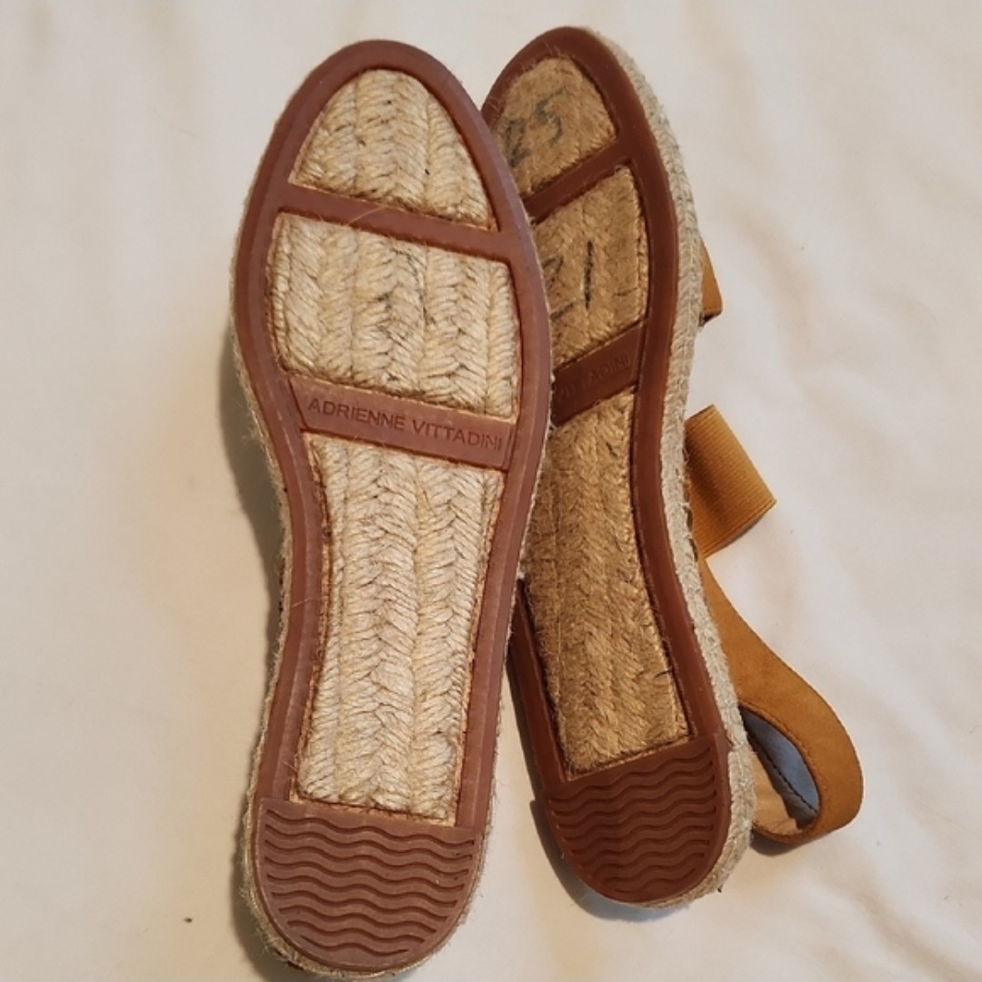 $129 Adrienne Vittadini Women’s Brown Angelo Espadrille Sandals Shoe Sz7