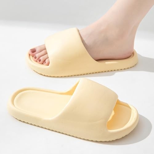 Cloud Shoes Shower Bedroom Anti Slip Lightweight 5-5.5 Women/4-4.5 Men Yellow