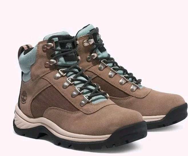 Womens TIMBERLAND WHITE LEDGE WATERPROOF MID Premium Leather HIKER Sz 9.5 Wide