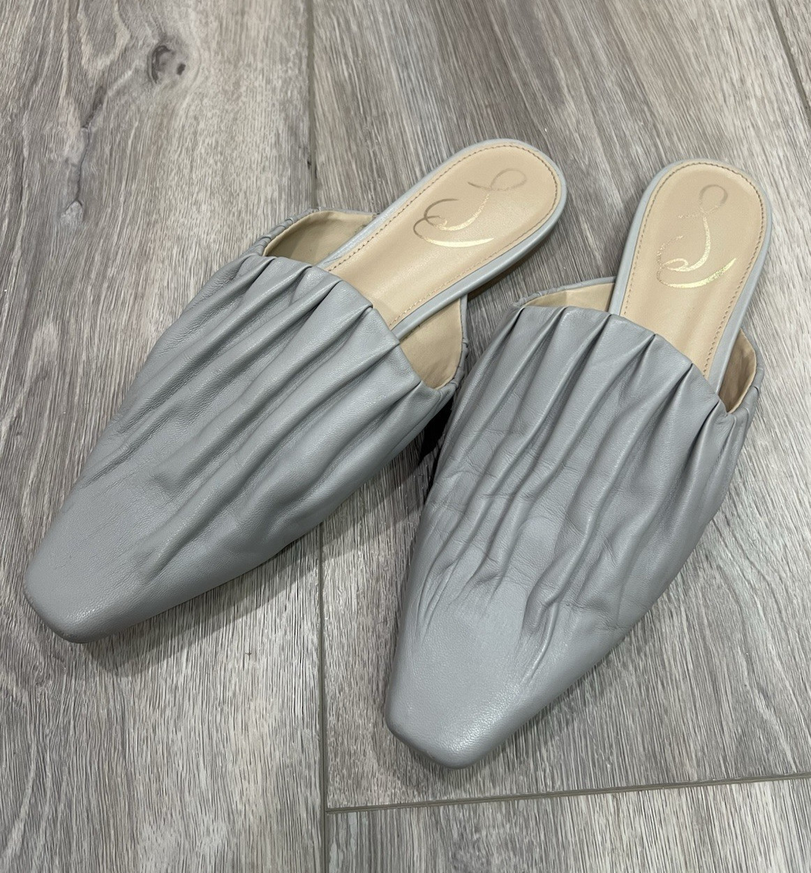 Sam Edelman Cecilia Mule Size 7.5M Flats Women’s Shoes Slip-On Gray Casual