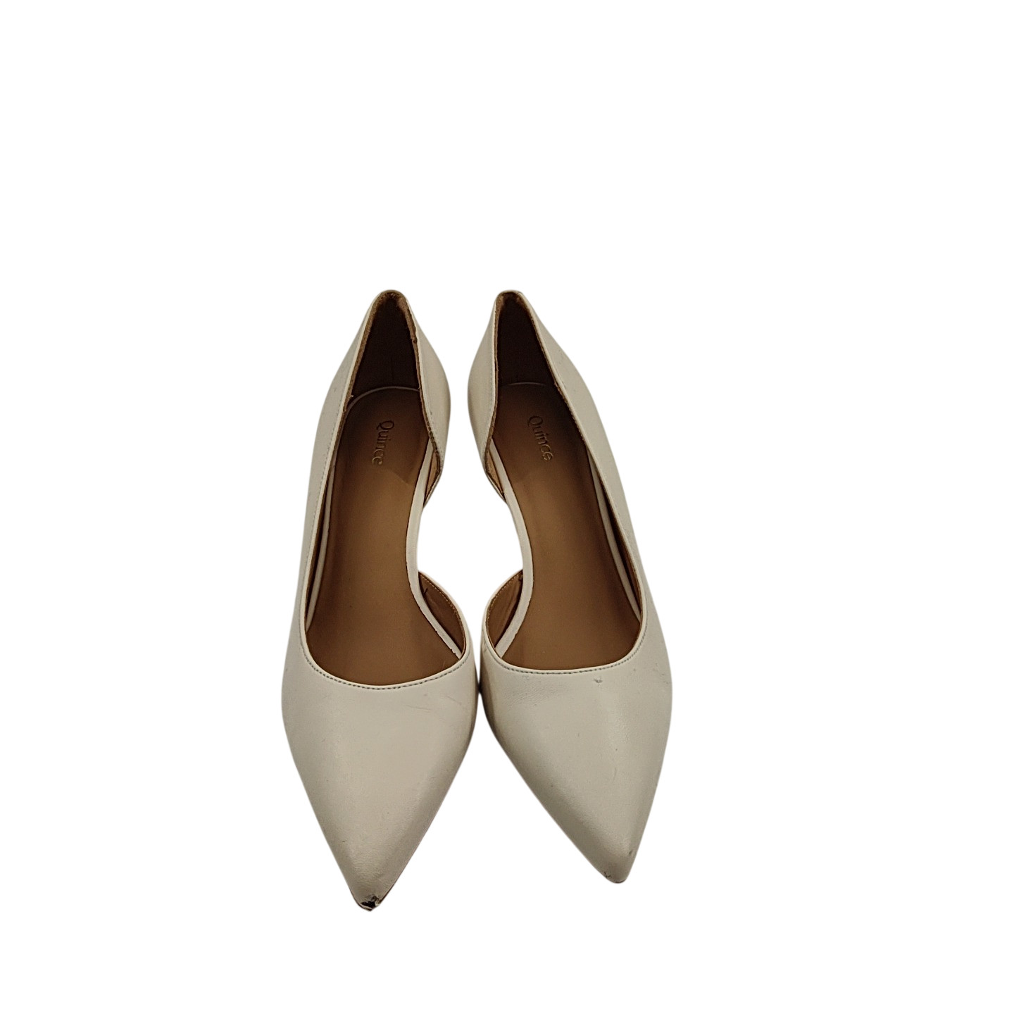 Quince Italian Leather 75Mm D’Orsay Pump Bone Shoes 6