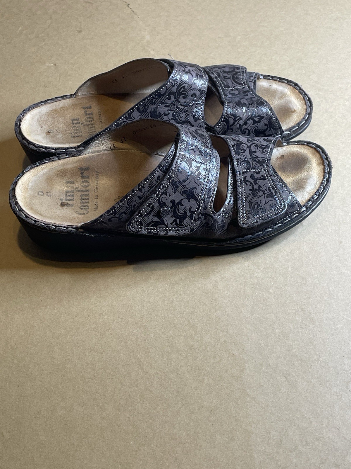 Finn Comfort Women’s Sansibar Sandal Multi Color Paisley Size10- 10.5 EU 41