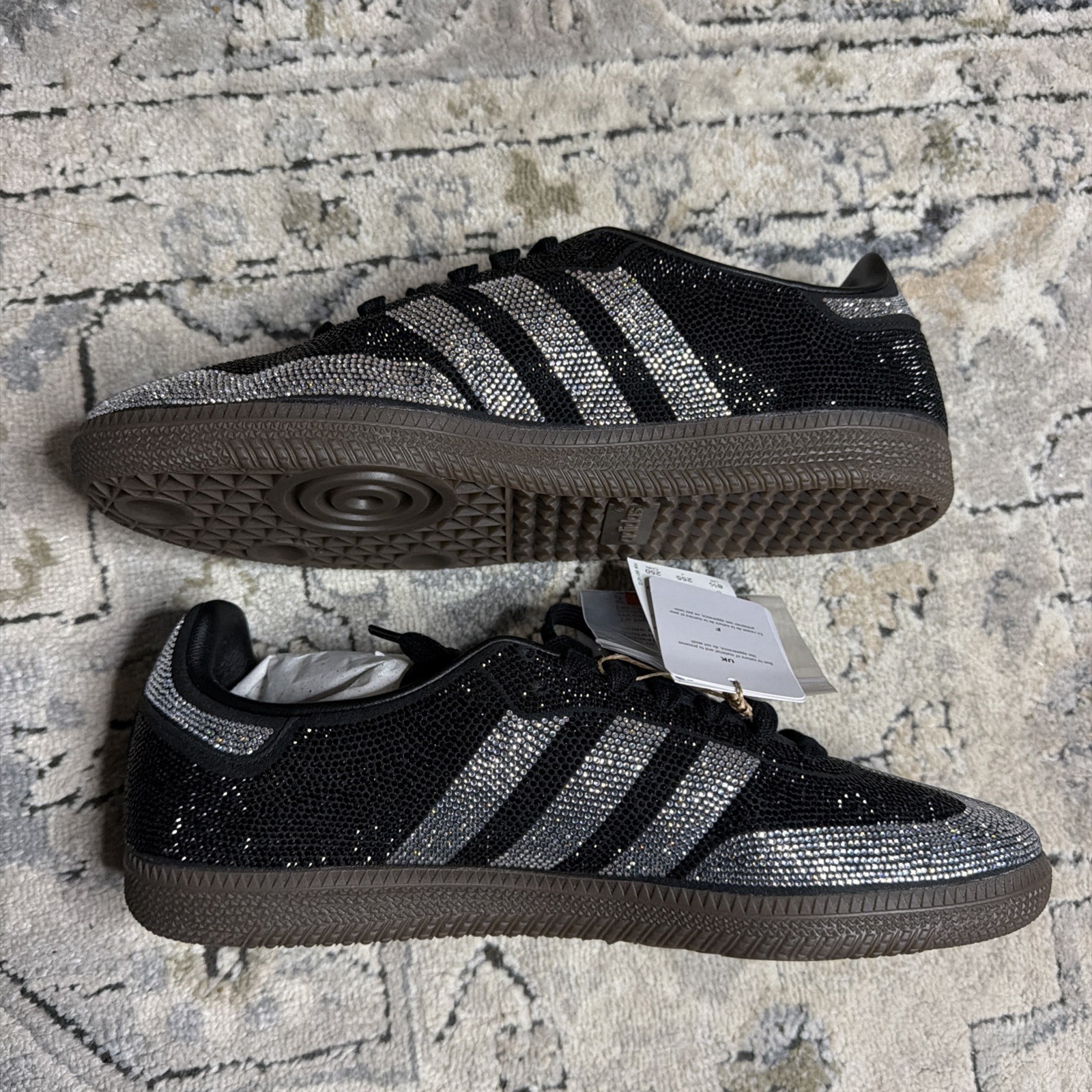 Women’s Size 8.5 adidas Originals Samba OG Rhinestone Core Black IH9052 New