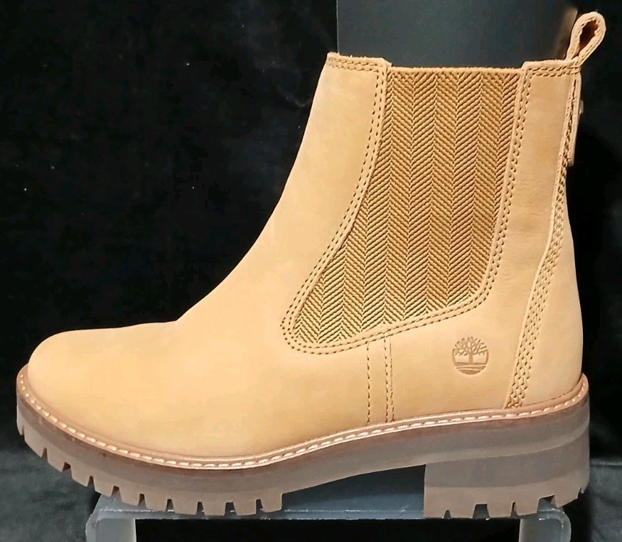 🩷 Timberland Women’s Size 8 Courmayeur Valley Chelsea Tan Suede Boots NWOB ⬛