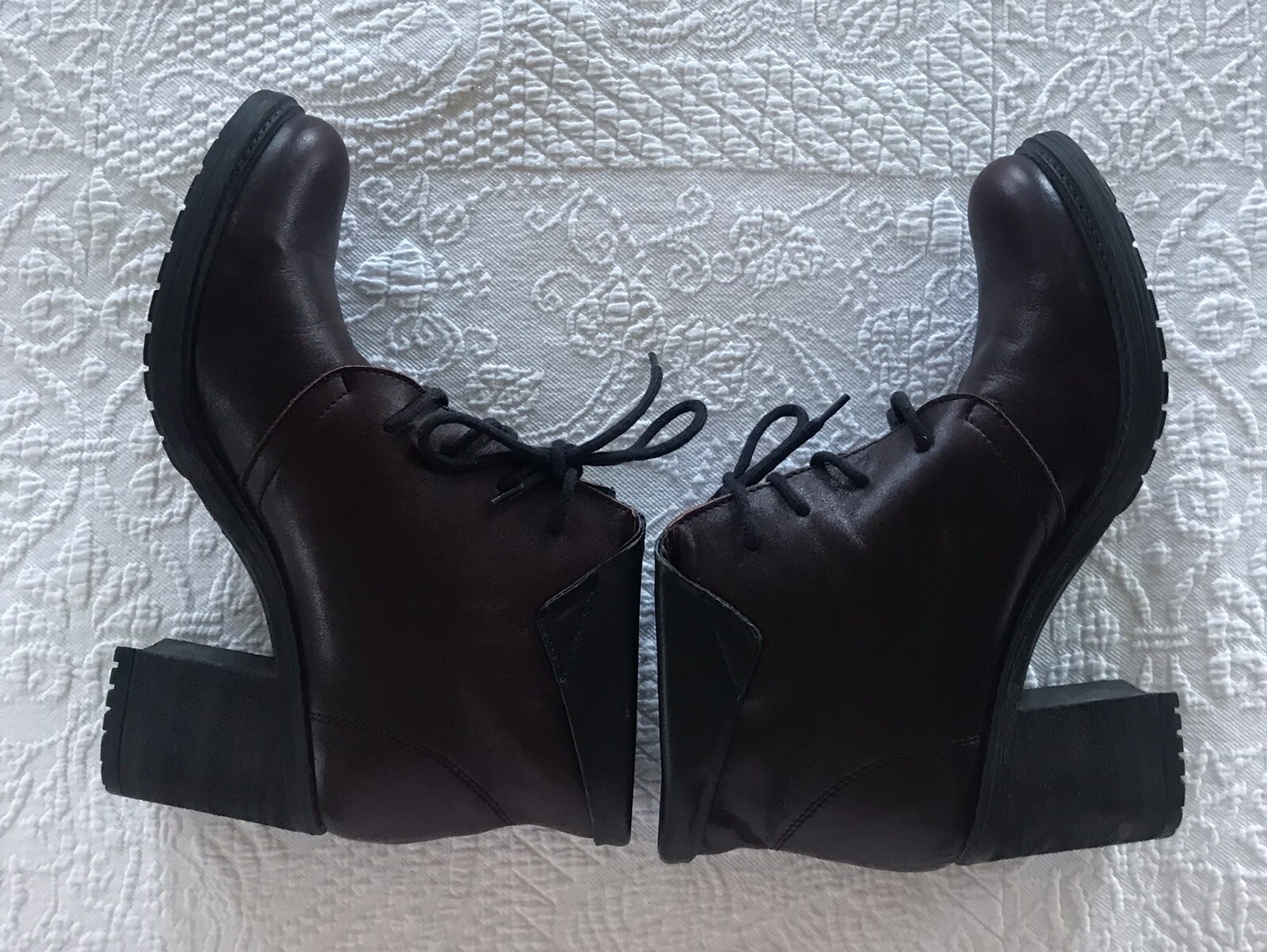 Lavorazione Artigiana Brown Ankle Lace Up Leather Boots Women’s US Size 7.5 /8