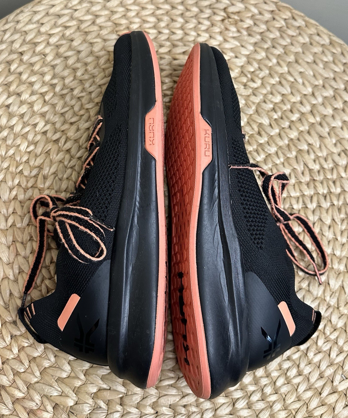 KURU FLUX Black-SoftCoral NOVAKnit EVA Foam Running Shoes Women’s 9.5 Sneakers