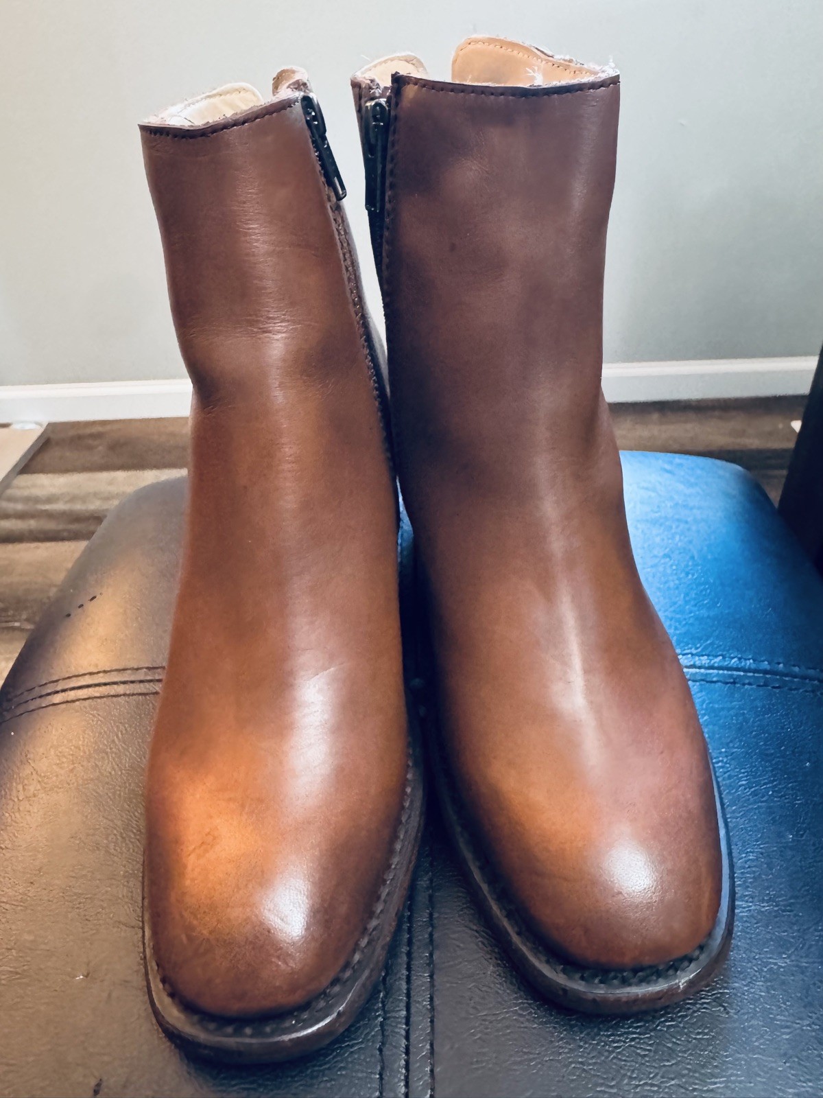 Sutro Women Handmade Genuine Leather Ankle Boots Brown Sz 6.5 SeePics NIB -CLAY