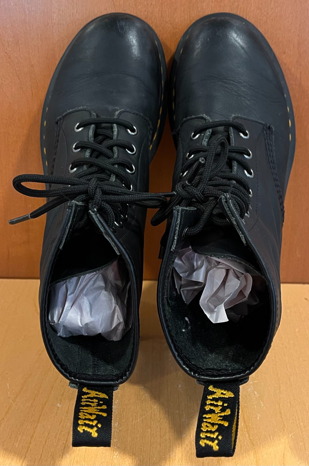 Dr. Martens 1460 Combat Boots Black Smooth Leather Doc Martens AW004 Women 9