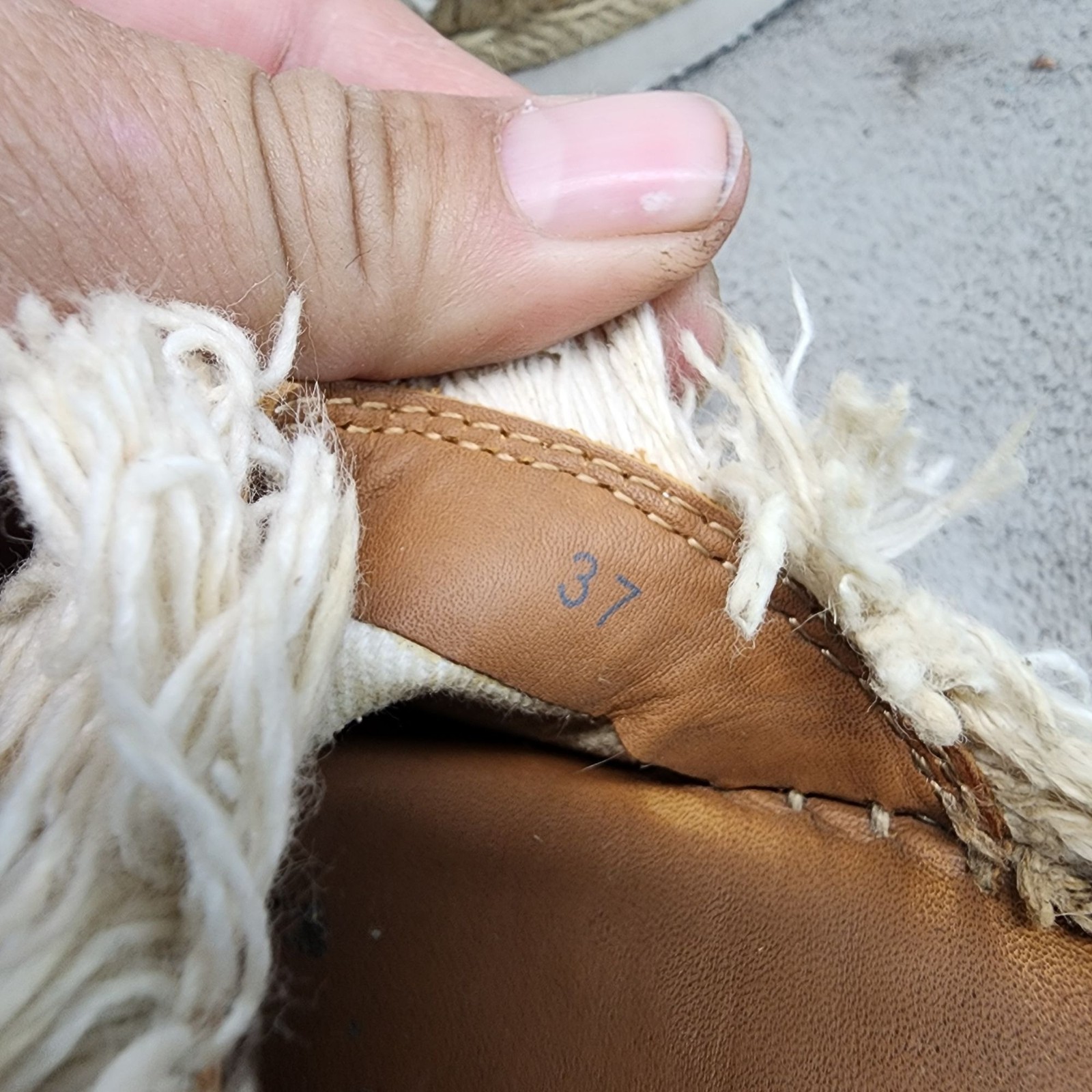 See by Chloe Shoes Womens 7 Tan Textile & Leather Glyn Espadrille Sandals *Read*