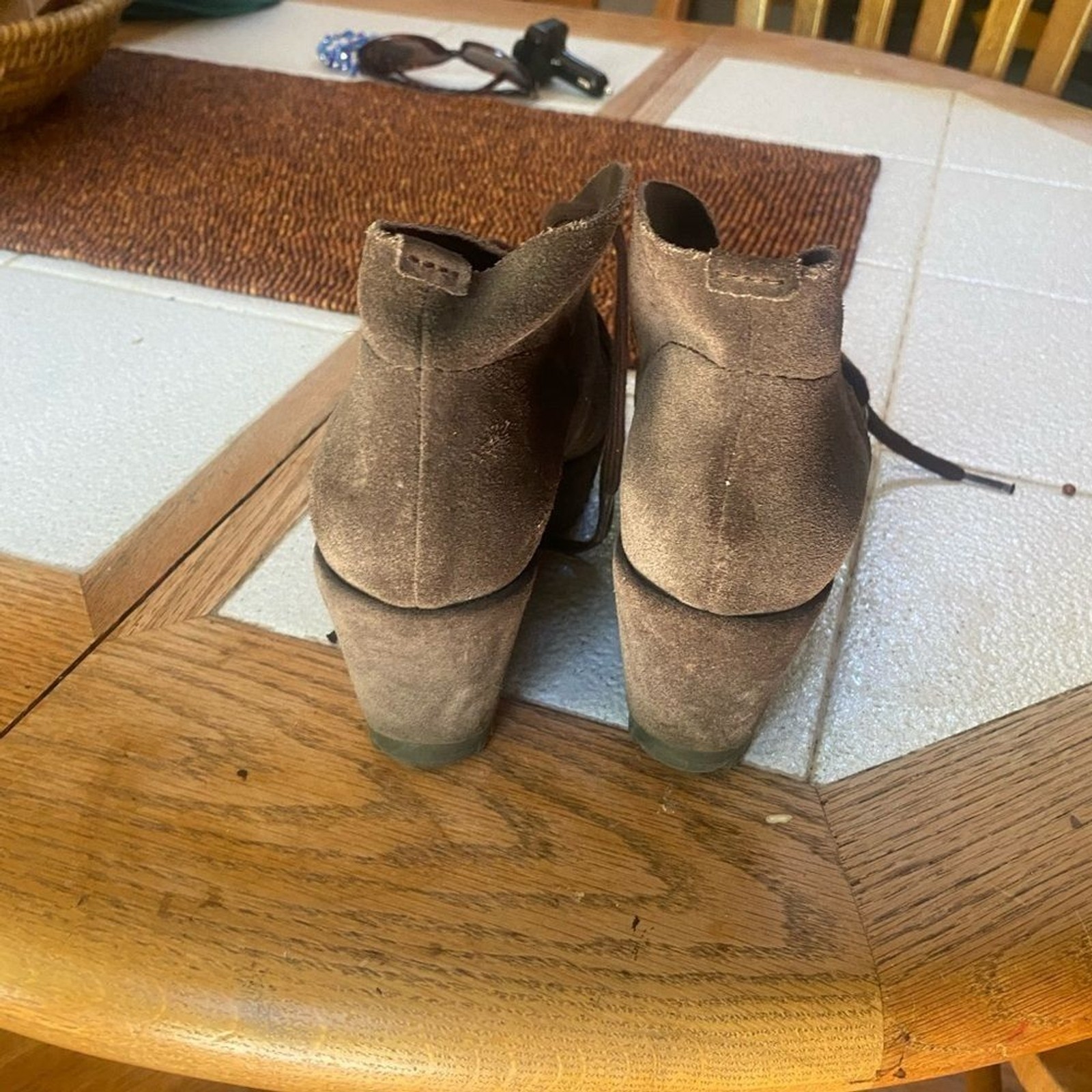 Pedro Garcia Fulvia Brown Suede Wedge Ankle Boots 36