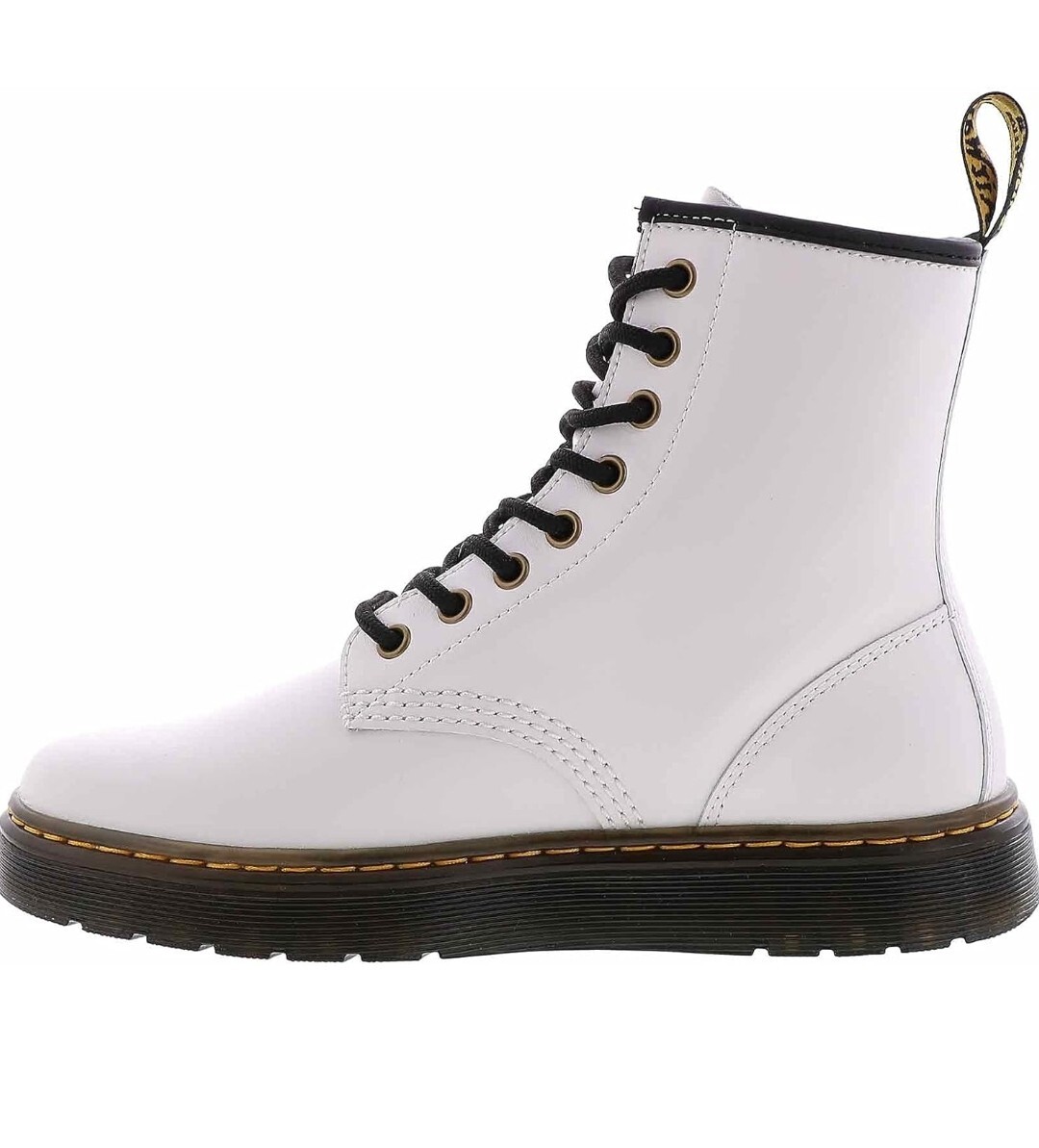 Dr. Martens Zavala Combat Boots White Leather Lace Up Size 9 Womens/ 8 Mens New
