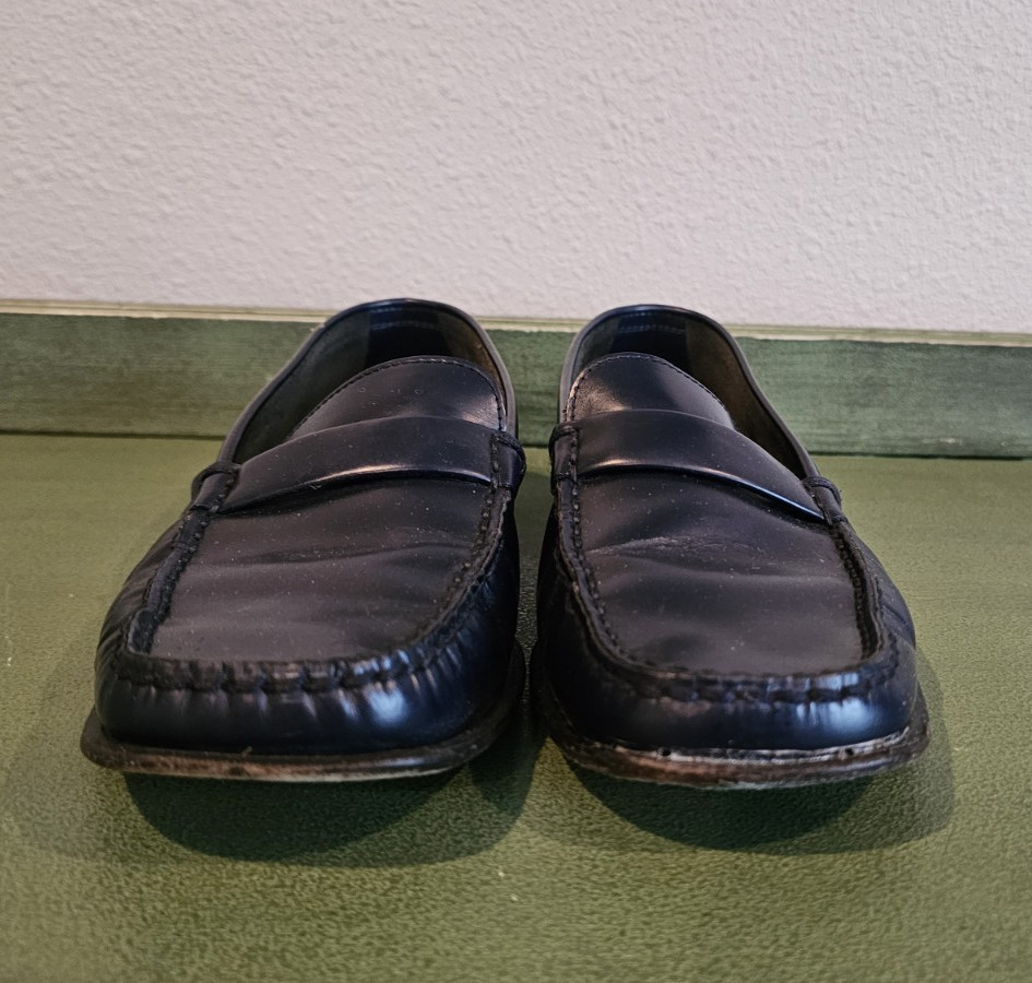 TOD’S Women’s Leather Loafers Navy Blue EU 39 US 8 SEE DESCRIPTION