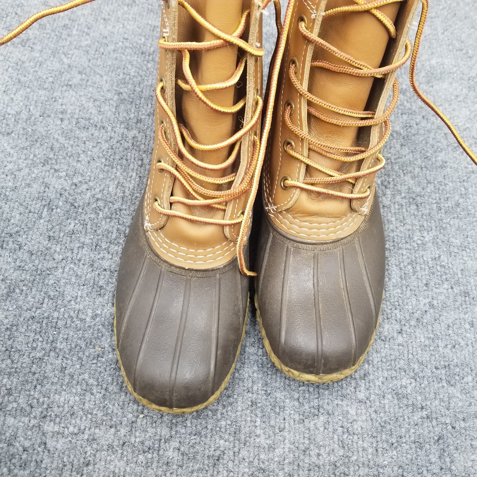 Vintage LL Bean Boots Womens Size 7 Unlined Maine Hunting Shoe Duck Brown