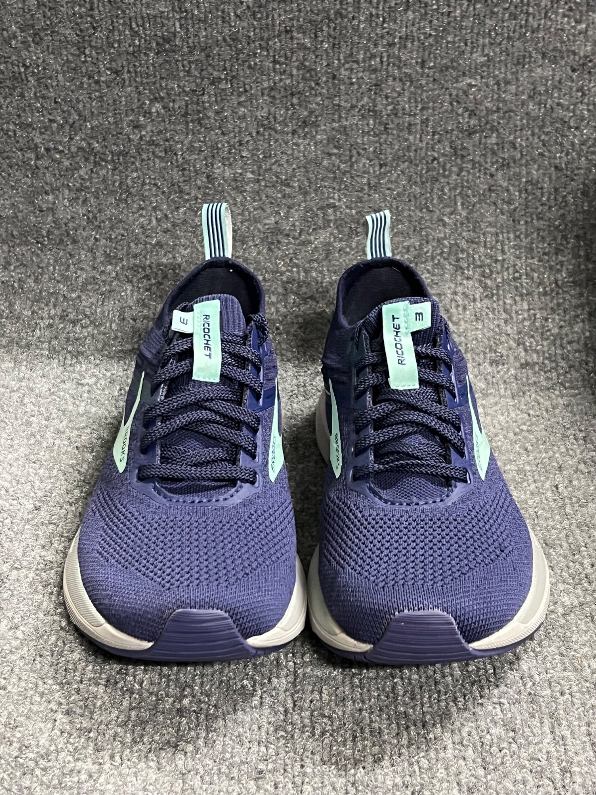 Brooks Sneakers Women Size 7 Ricochet 3 Running Shoes Navy Blue