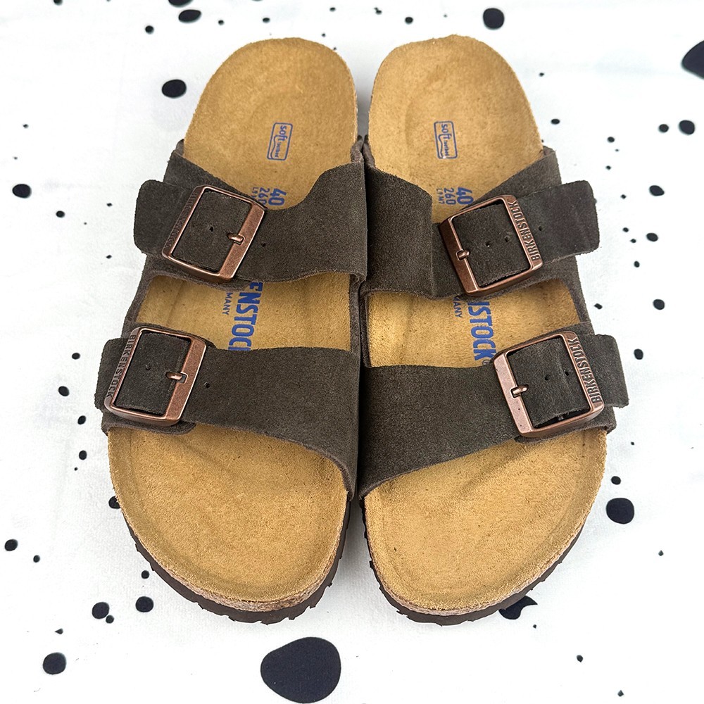 Birkenstock Arizona Narrow/Wide Mocha Suede Leather Unisex Sandals 37-45