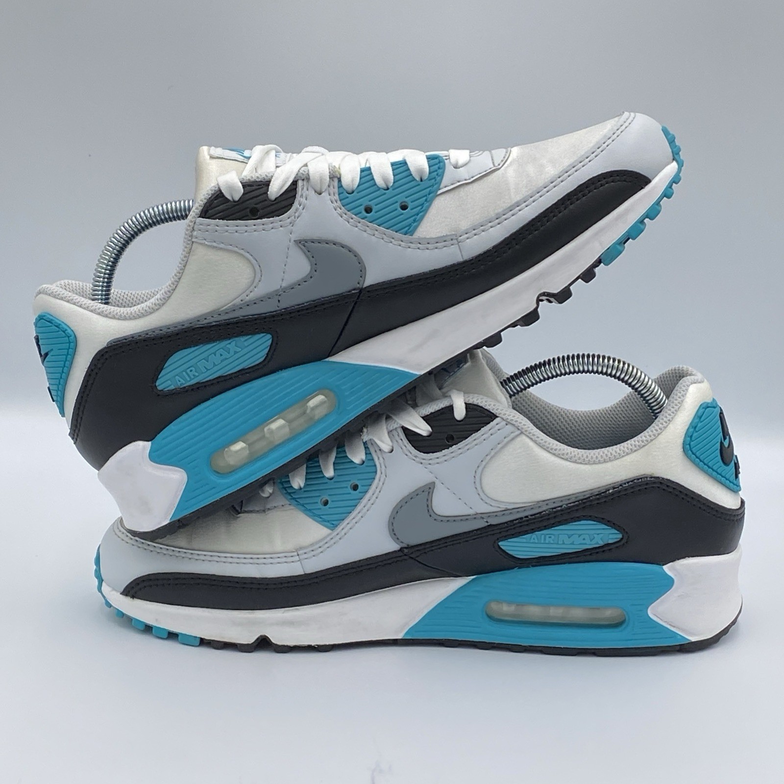Nike Air Max 90 White Teal Nebula Black Cool Gray Men’s Size 11 Shoes FB8570-101