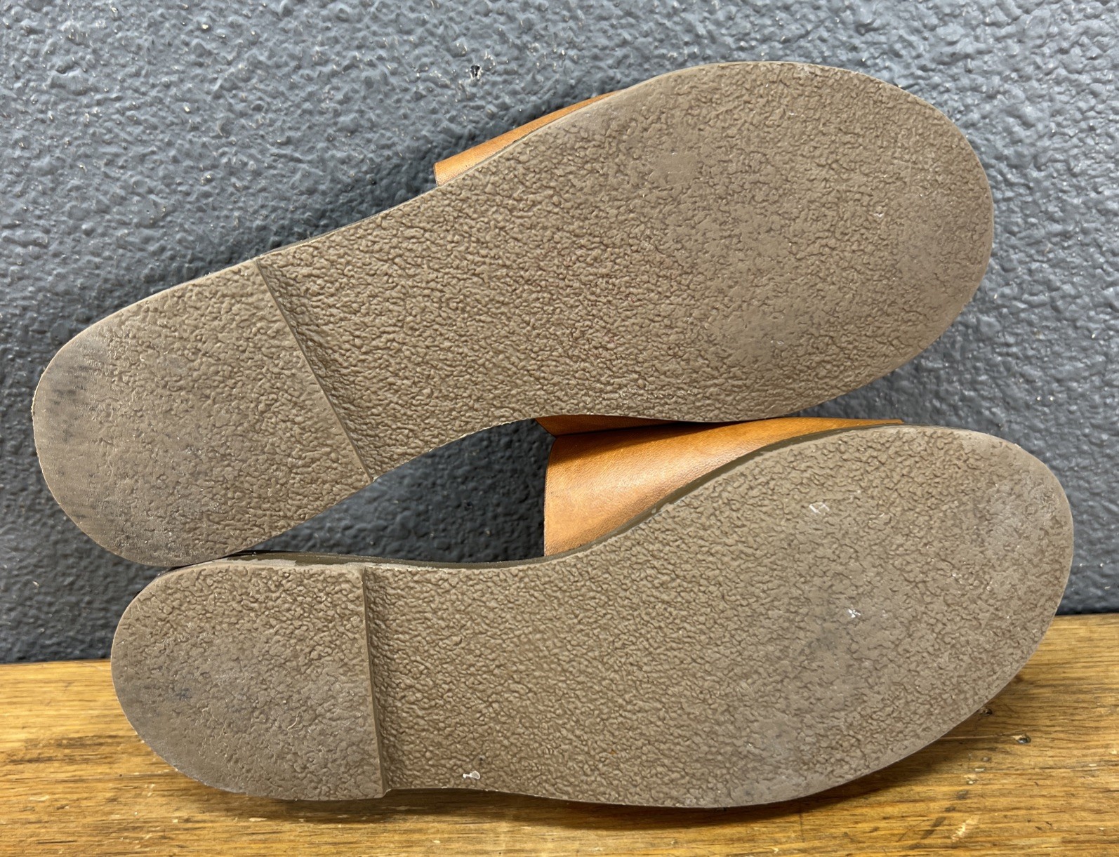 Madewell The Boardwalk Post Slide Sandals Brown Leather Slide Boho Size 7 M