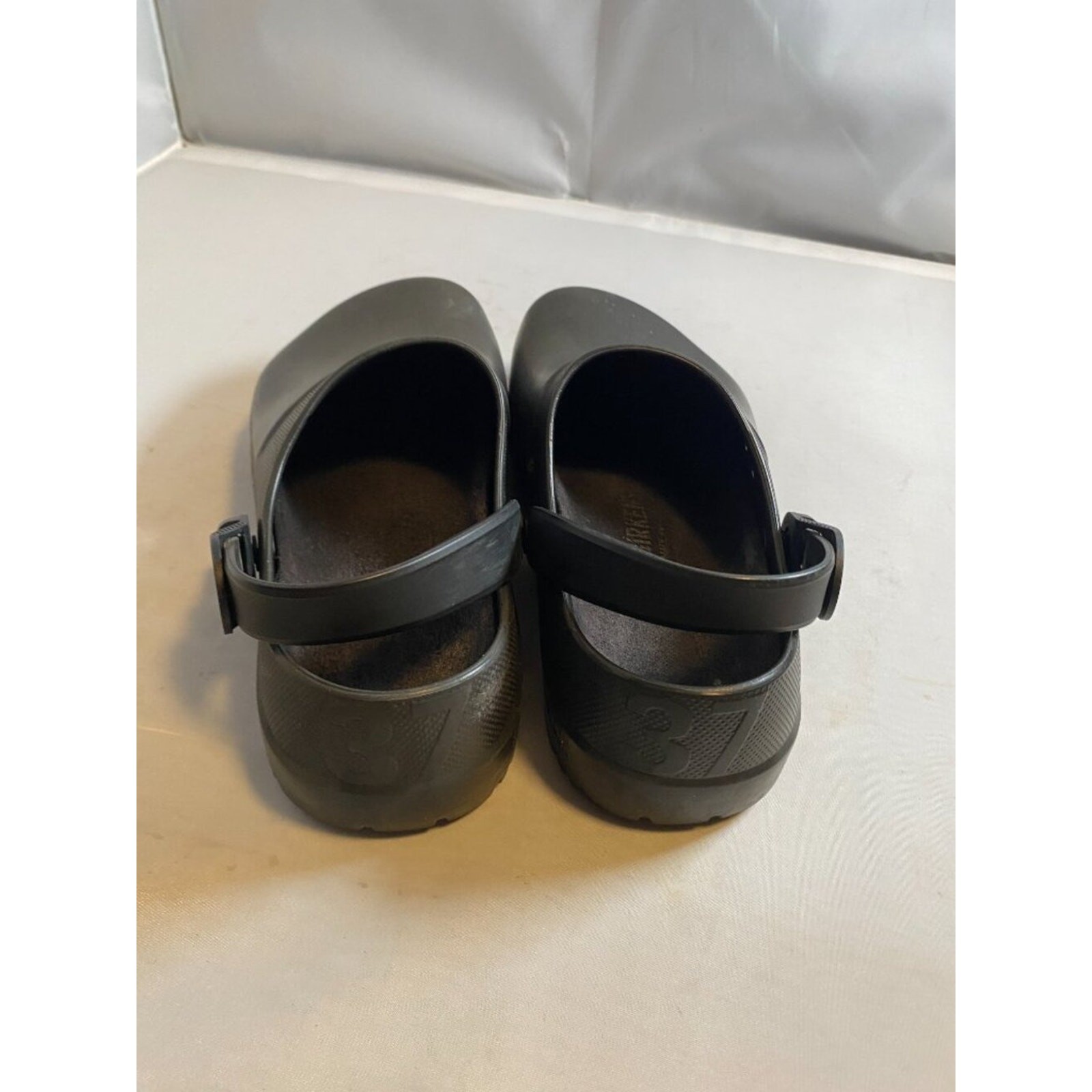 Birkenstock Birki air 2 Black Clogs 37regular width. Adjustable back strap