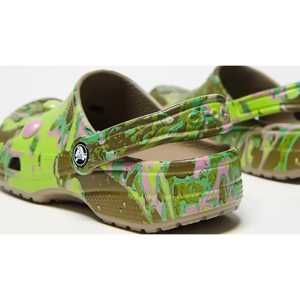 Crocs Classic Green Bubble Marble Clogs Unisex Adults MSRP $65