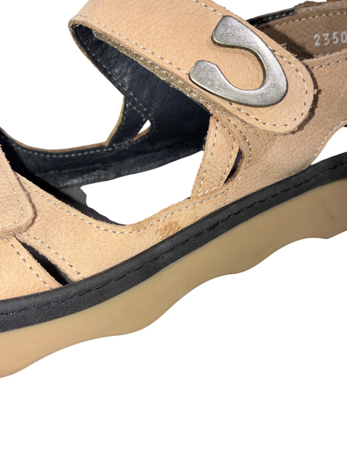 Wolky nubuck leather Beige Adjustable Strap Platform Sandals Size 38 comfort sup
