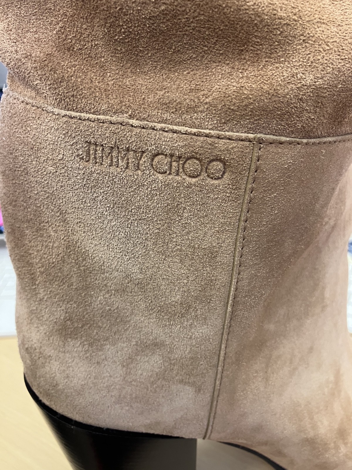 Jimmy Choo Boots Natural Suede