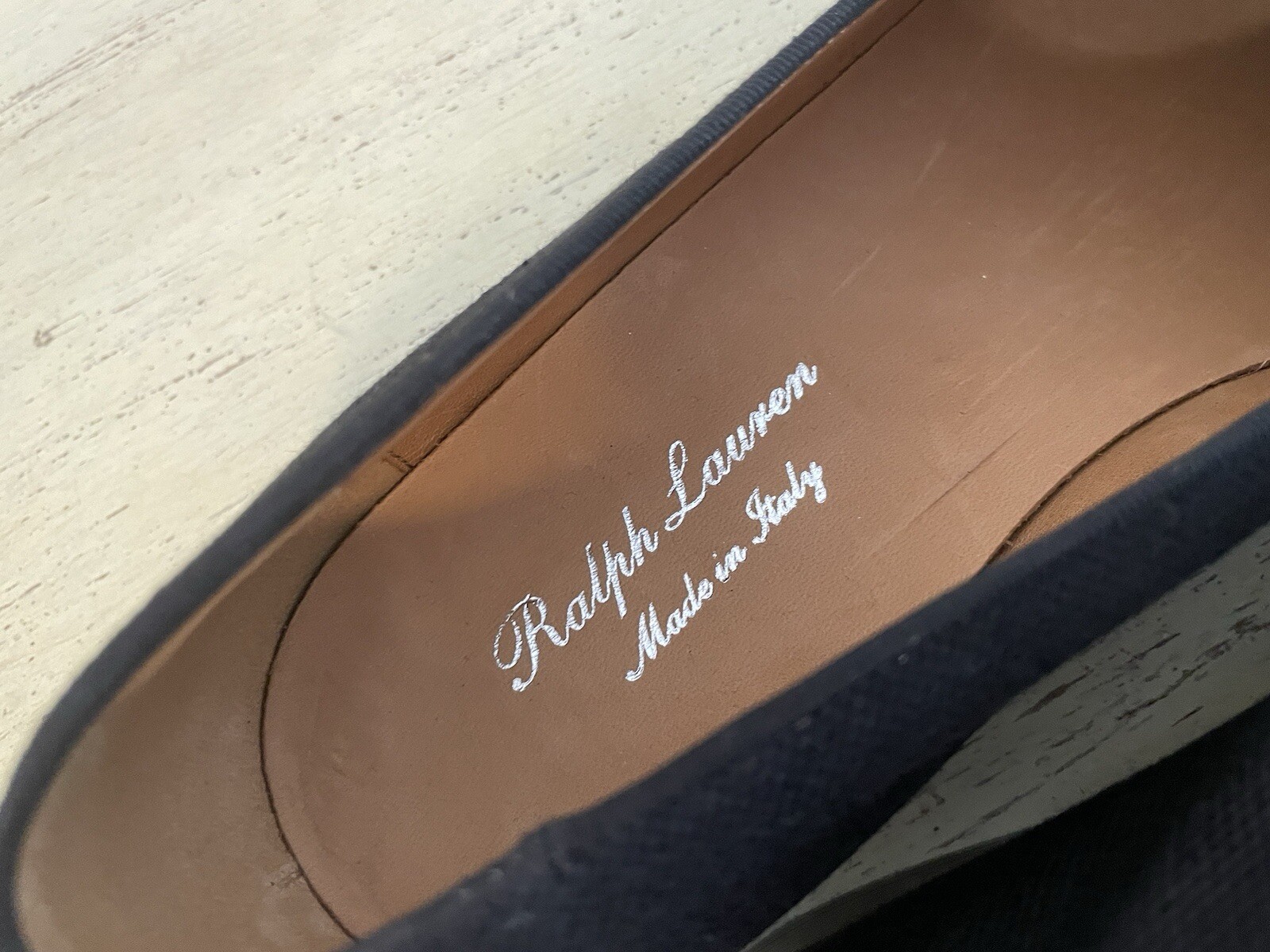 Ralph Lauren Collection Made in Italy Alonzo Smoking Loafer in Black 7 E $695